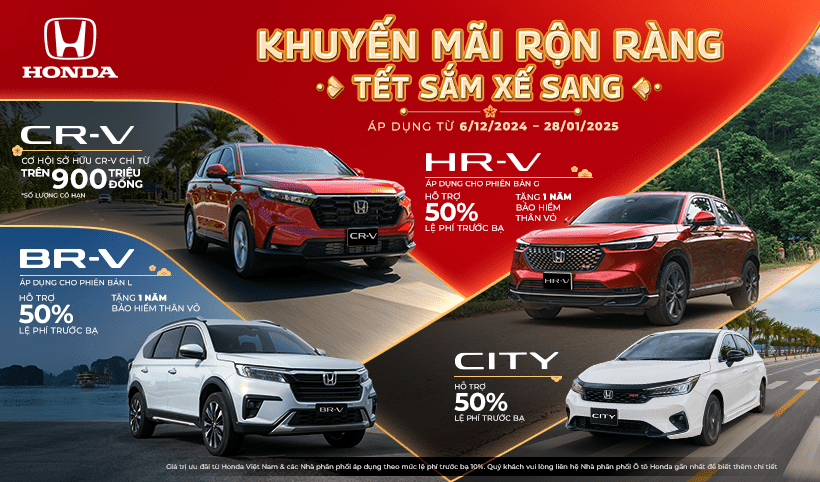 KM T12 Honda BR-V Khuyến mãi và Giá lăn bánh tháng 12/24 tại Honda Ô tô Bình Dương