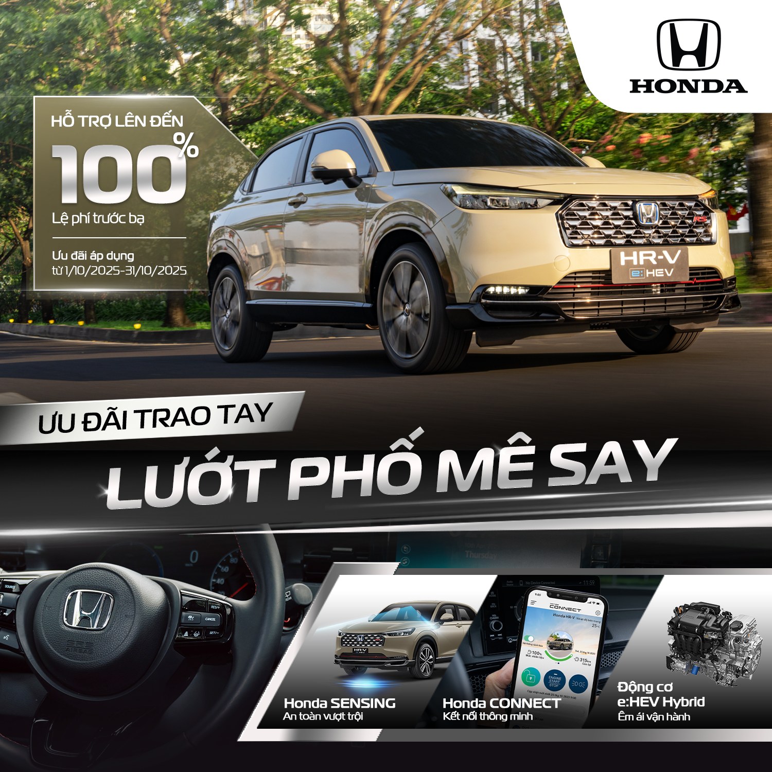 hrv 10 Honda HR-V khuyến mãi 100% lệ phí trước bạ giá lăn bánh Hồ Chí Minh cực tốt